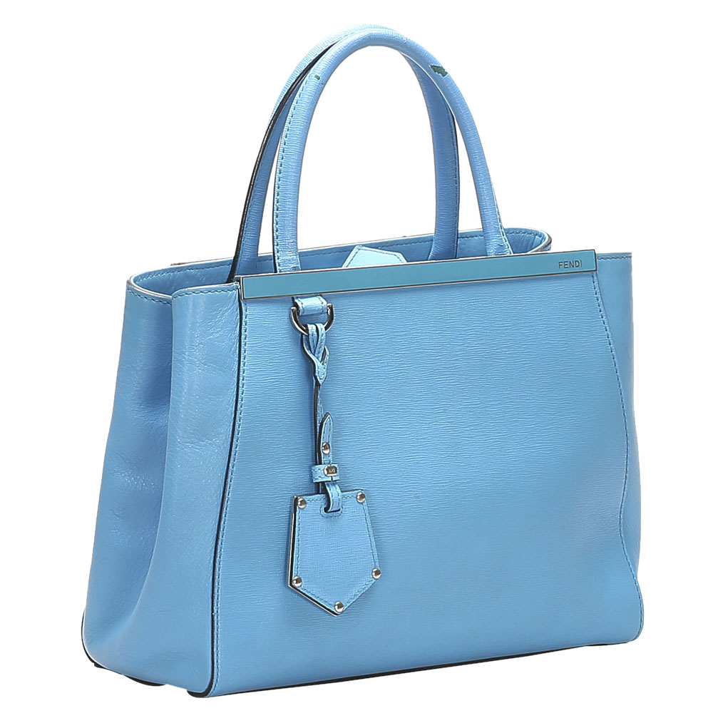 

Fendi Blue Leather Petit 2Jours bag