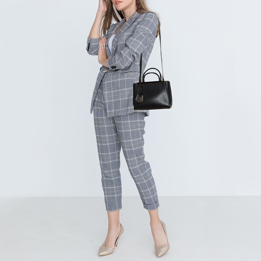 

Fendi Black Leather Mini 2jours Tote
