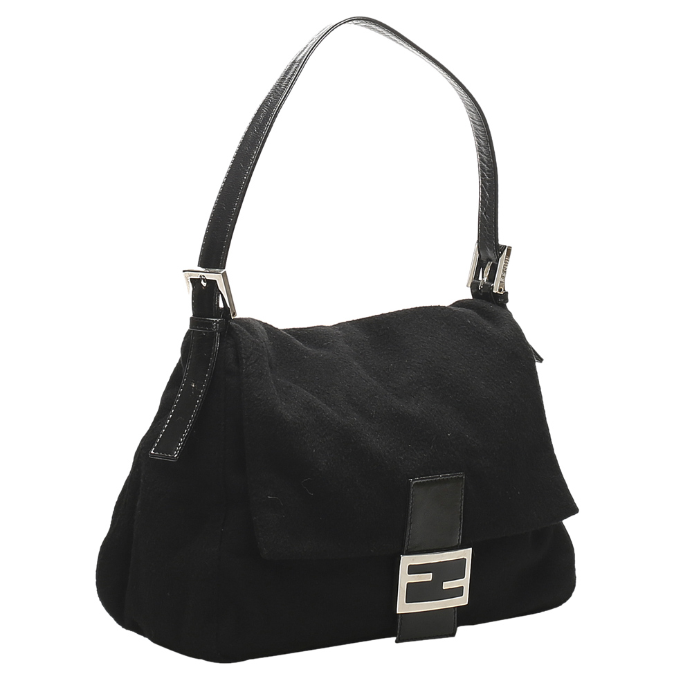 

Fendi Black Wool Mama Shoulder Bag