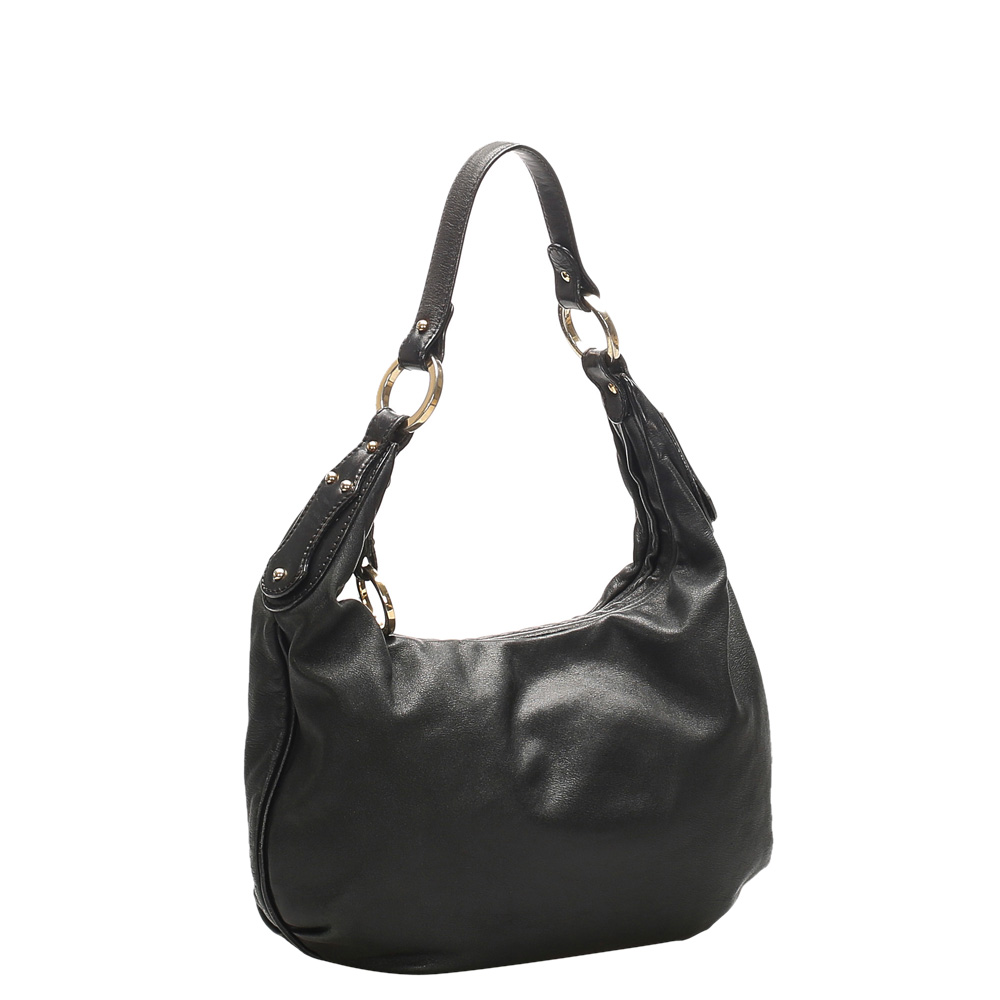 

Fendi Black Leather Hobo Bag