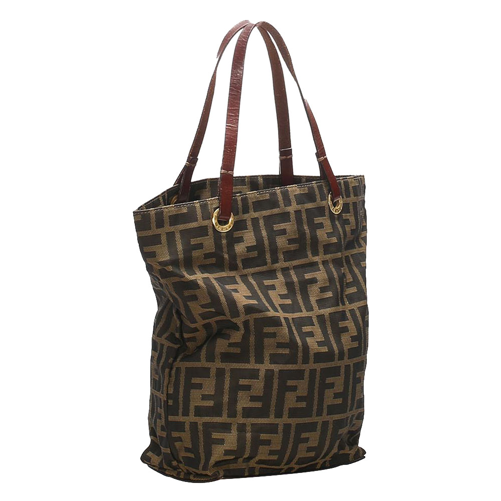 

Fendi Brown Zucca Canvas Tote Bag