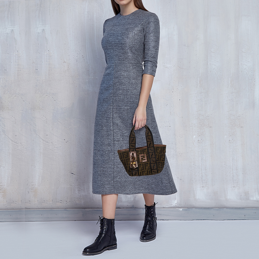 

Fendi Brown Zucca Canvas Mini Tote