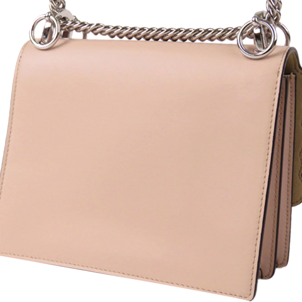 

Fendi Pink Leather Kan I Pearl  Crossbody Bag