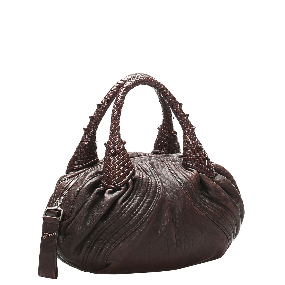 

Fendi Brown Canvas Spy Hobo Bag