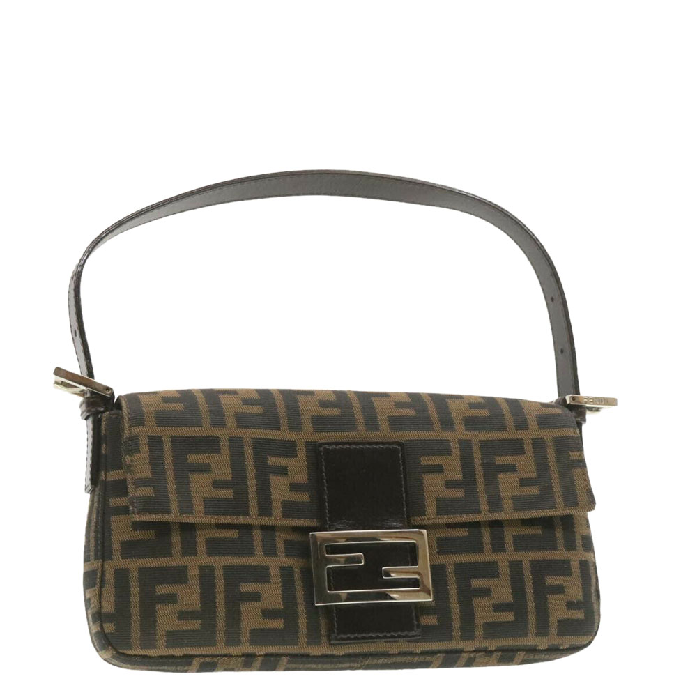 

Fendi Brown Zucca Canvas Mamma Baguette Bag