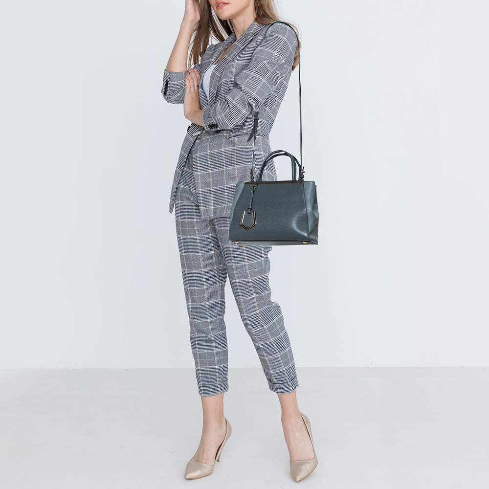 

Fendi Grey Leather Mini 2Jours Tote