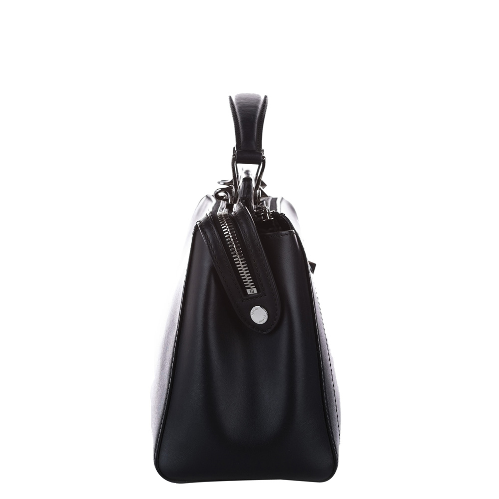 

Fendi Black Leather Dotcom Shoulder Bag