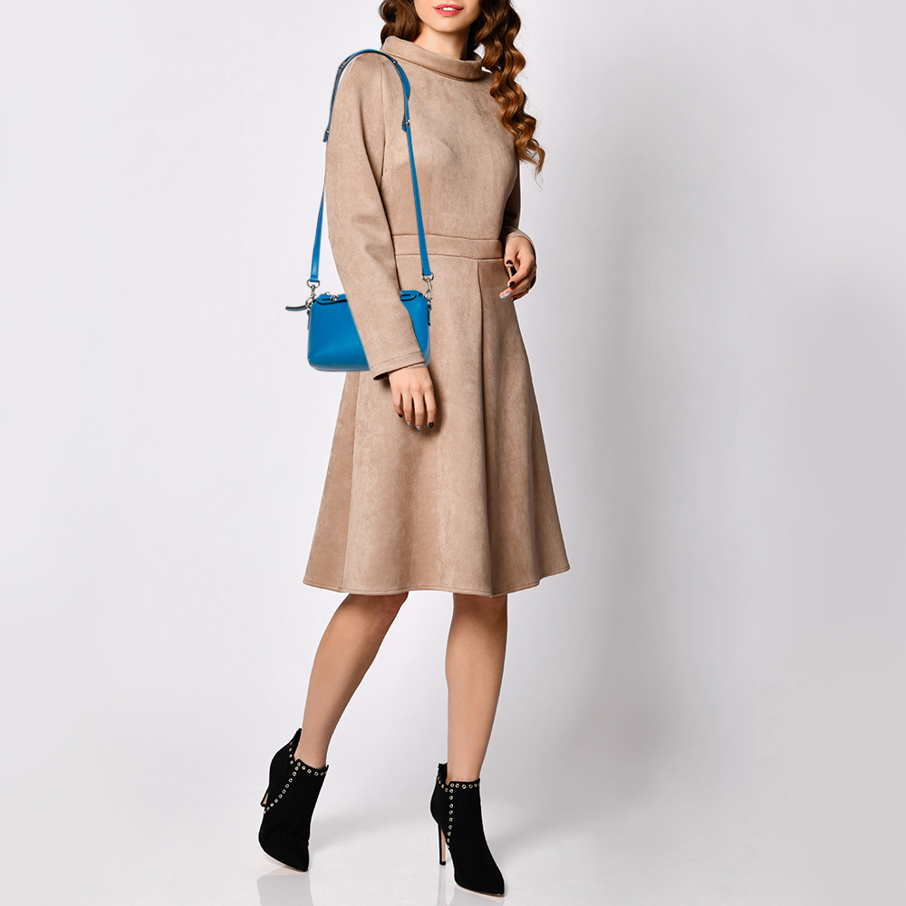 

Fendi Blue Leather Mini By The Way Crossbody Bag
