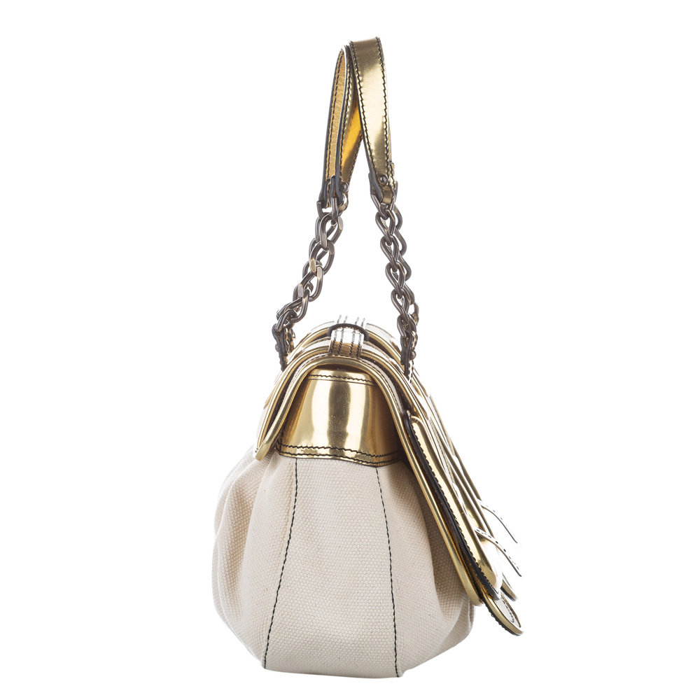 

Fendi White Canvas Fabric B. Bag Shoulder Bag