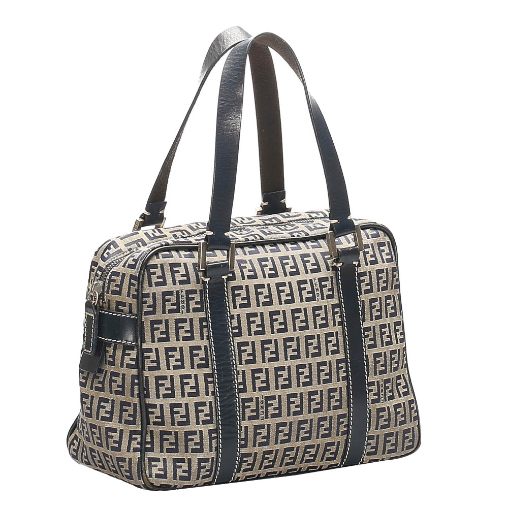 

Fendi Blue Canvas Fabric Zucchino Shoulder Bag
