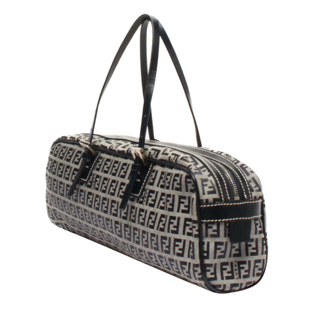 

Fendi Brown Zucchino Canvas East West Bag, Multicolor