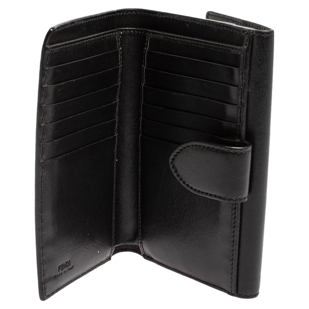 

Fendi Black Leather By The Way Continental Wallet