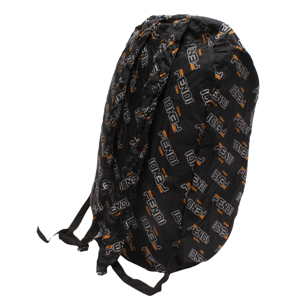 

Fendi Black Leather Nylon Mania Backpack