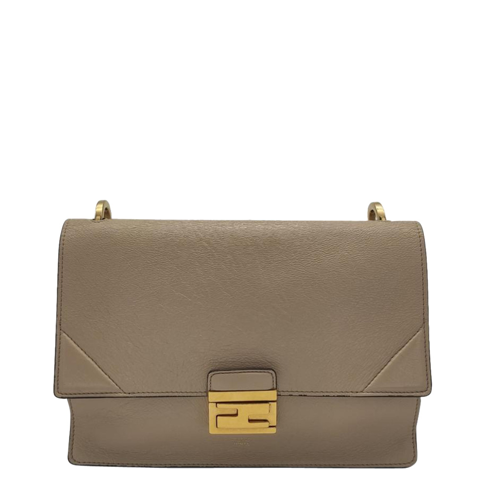 Click to view more detailed imagery on our partner's website Pre-owned Fendi Beige Leather Kan U Shoulder Bag