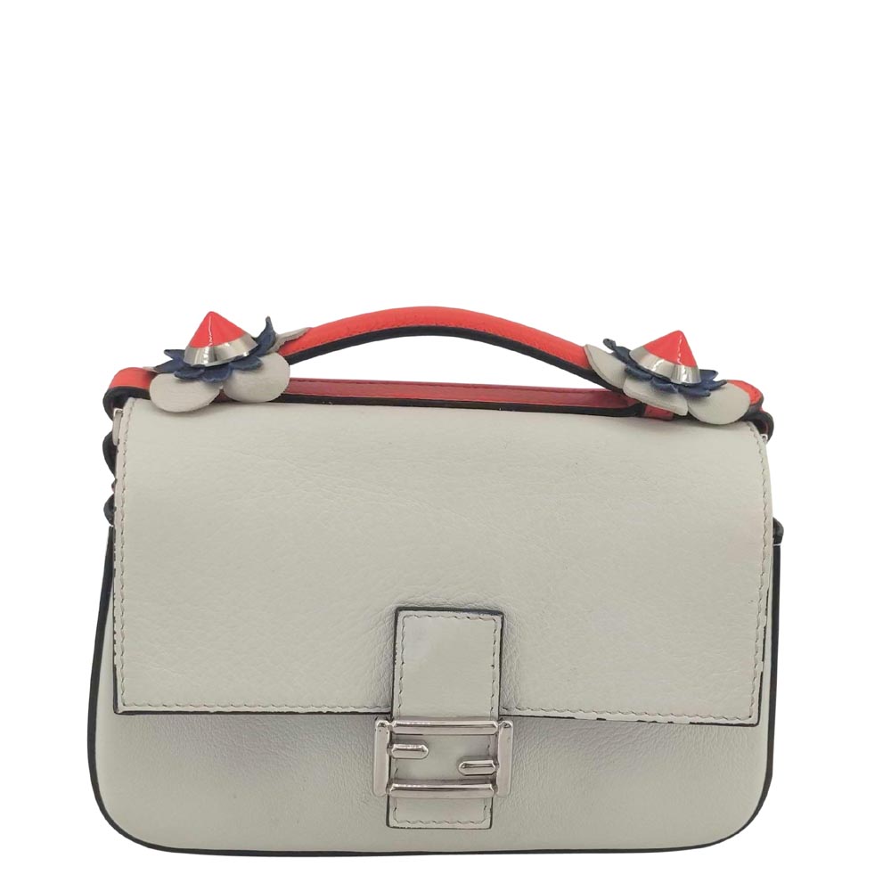 

Fendi Pink Leather Mini Baguette Bag