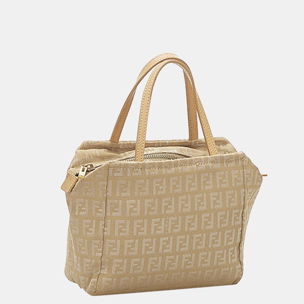 

Fendi Beige Zucchino Canvas Handbag