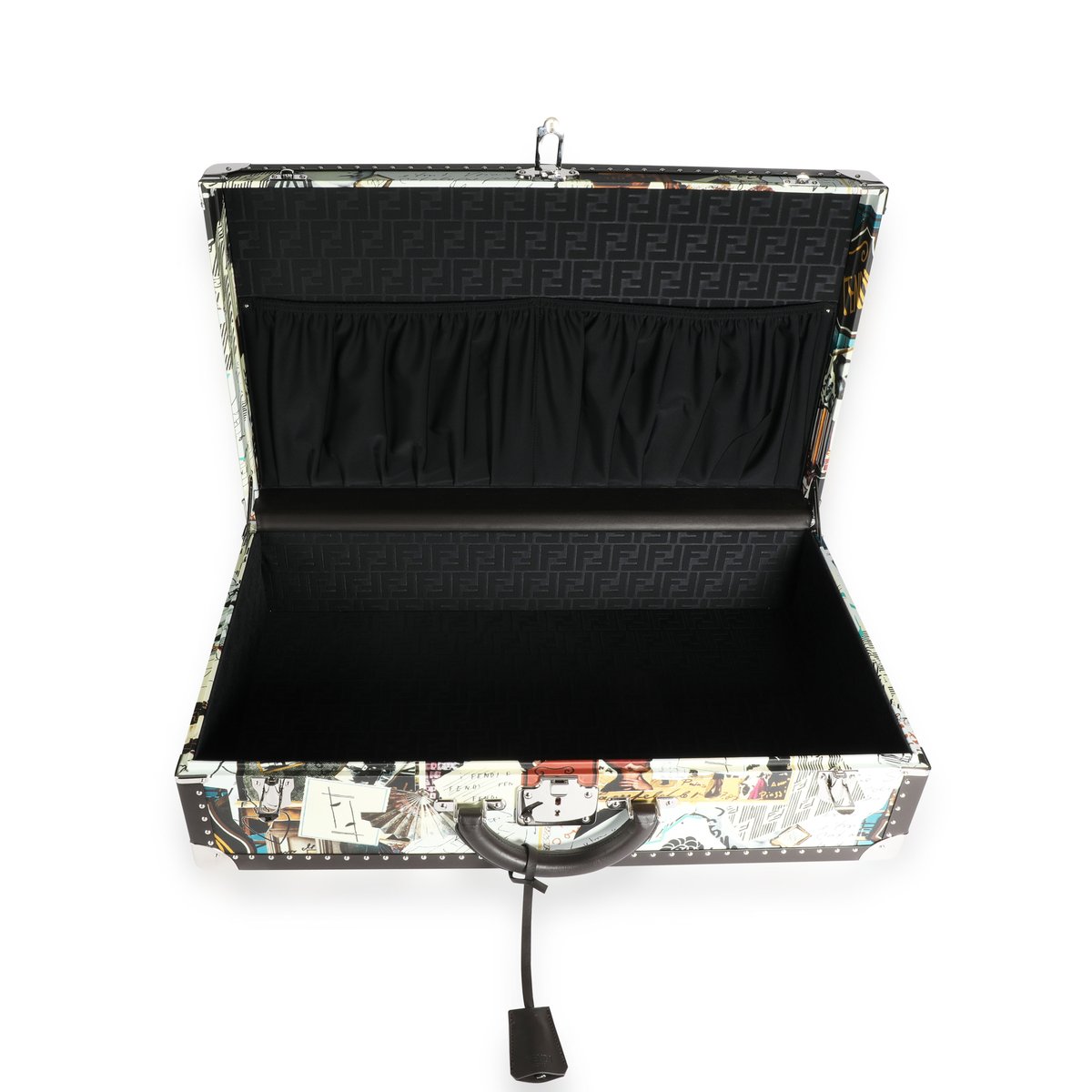 

Fendi Multicolor Karl Kollage Travel Trunk Suitcase