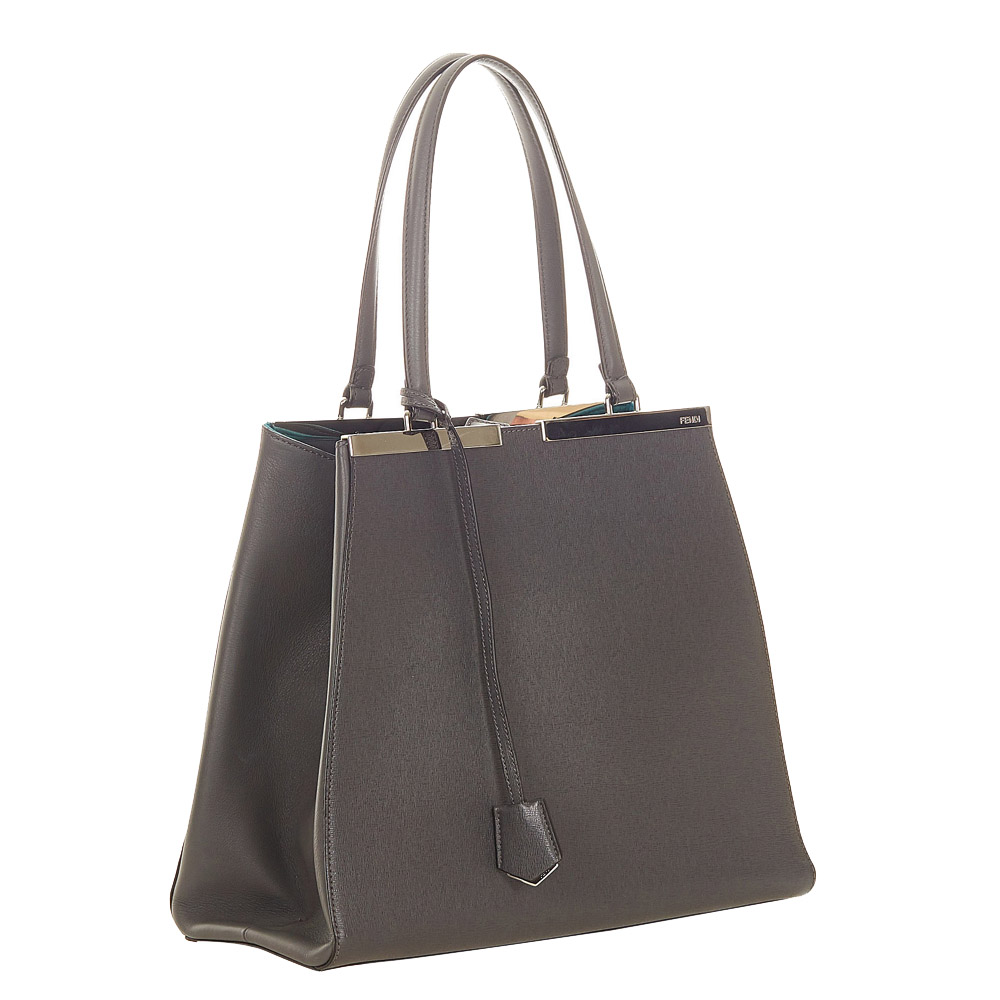 

Fendi Grey 3Jours Leather Tote Bag