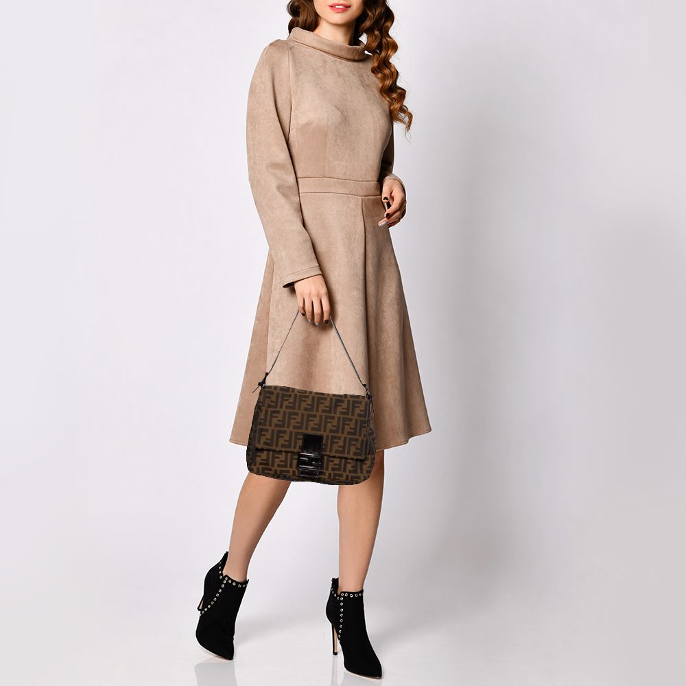 

Fendi Brown Zucca Canvas and Leather Mama Forever Shoulder Bag