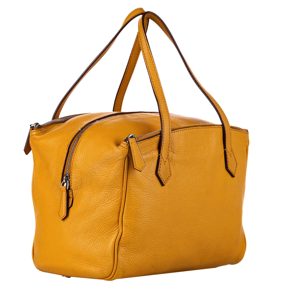 

Fendi Yellow Calf Leather Shoulder Bag