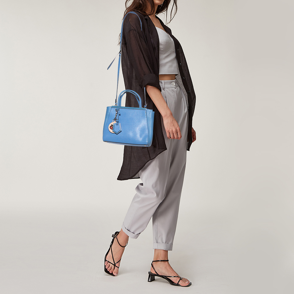 

Fendi Blue Leather Small 2Jours Tote
