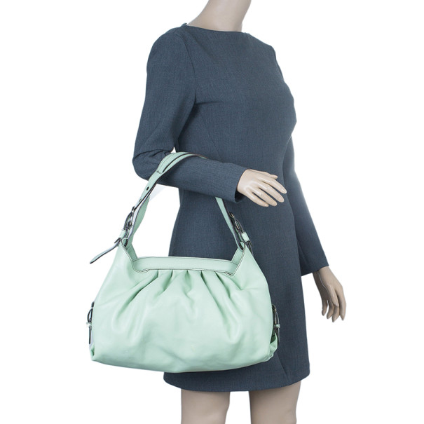 Fendi Green Leather Doctor Frame B Bag