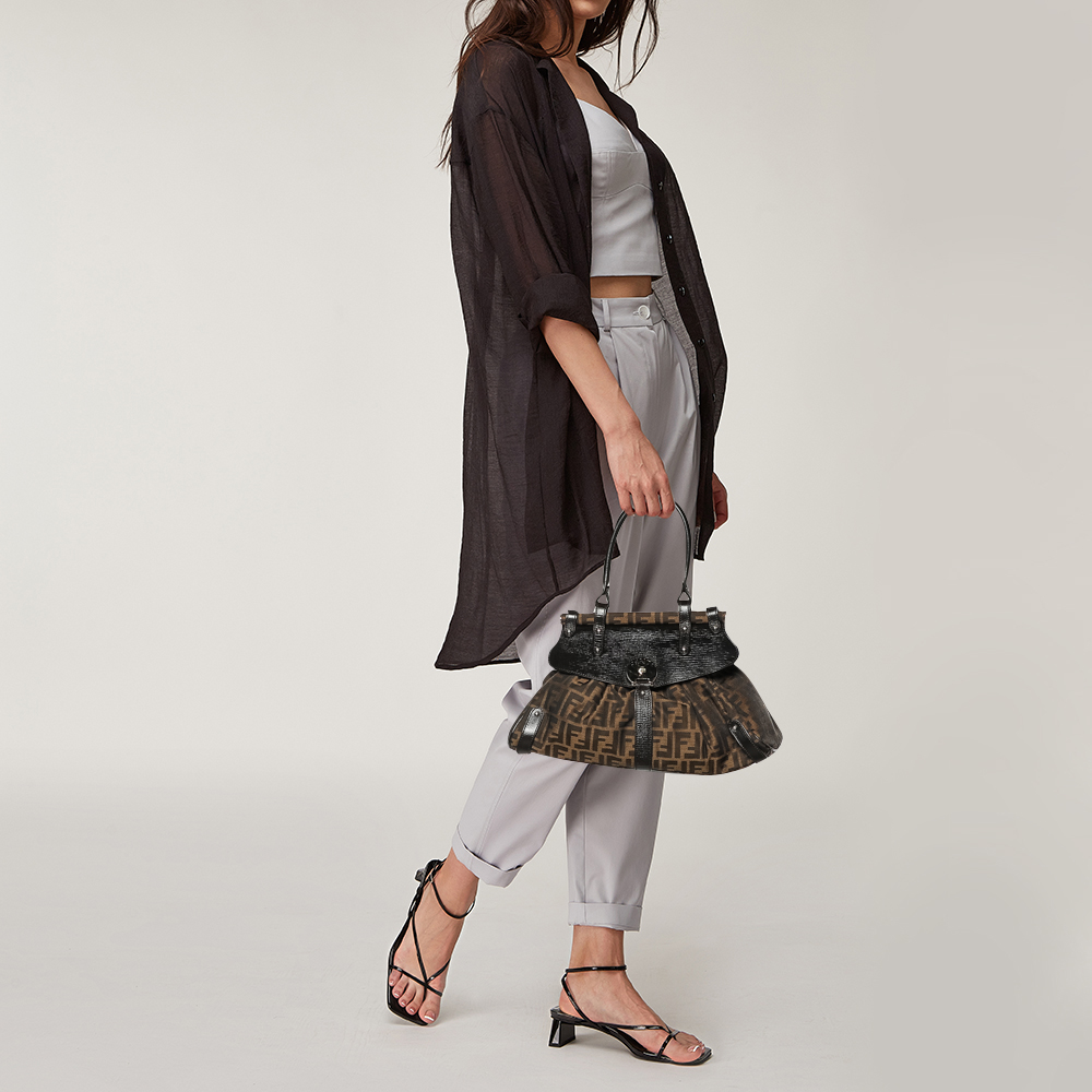 

Fendi Tobacco Zucca Canvas and Leather Magic Shoulder Bag, Brown