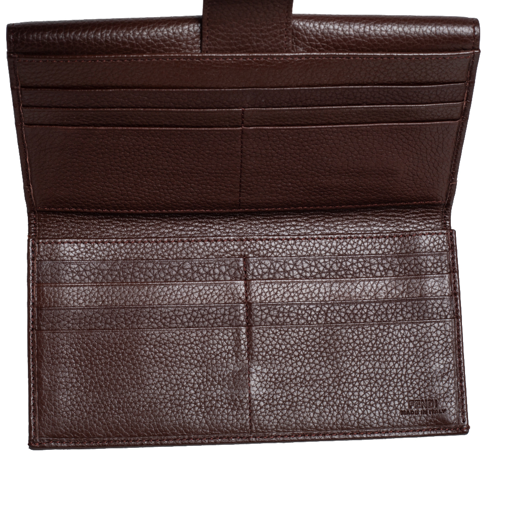 

Fendi Brown Zucca Canvas and Leather Continental Wallet