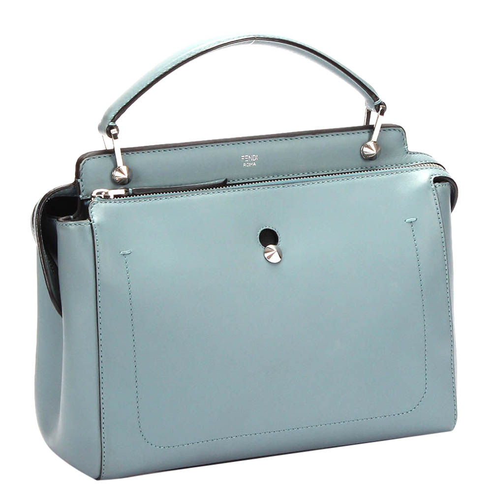 

Fendi Blue Leather Dotcom Shoulder Bag