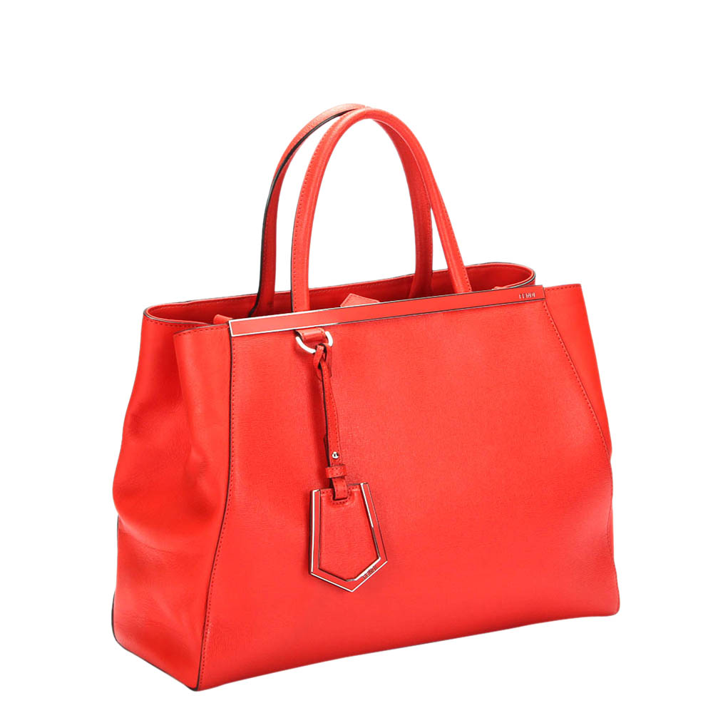 

Fendi Red Calf Leather 2Jours Satchel Bag
