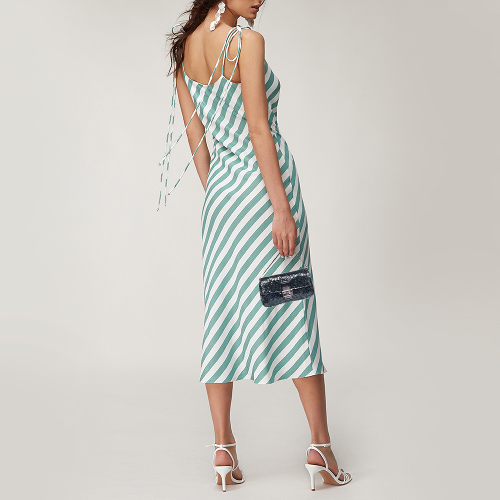 

Fendi Dark Grey/Black Beads and Leather Micro Baguette Bag