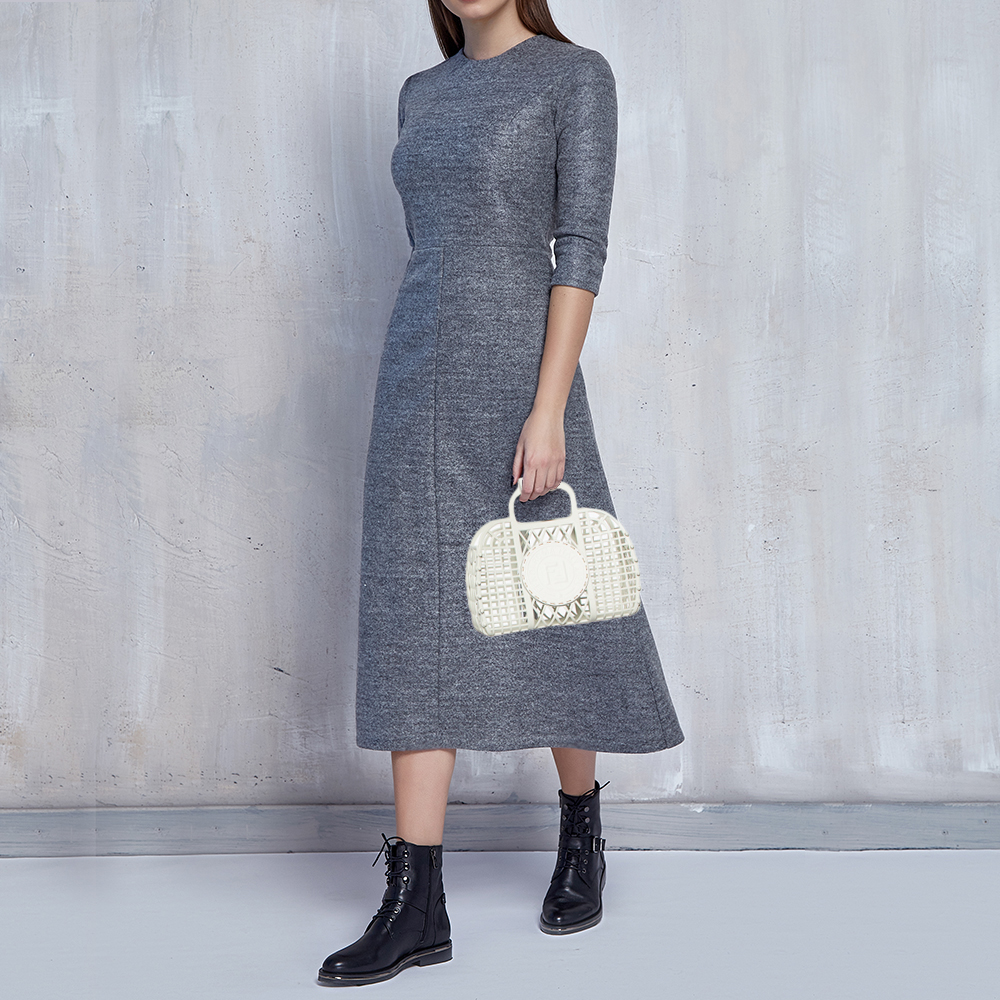 

Fendi White Plastic Small Basket Tote