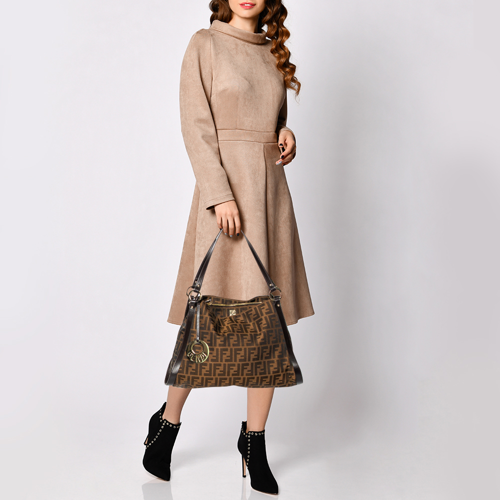 

Fendi Tobacco Zucca Canvas and Leather Chef Tote, Brown