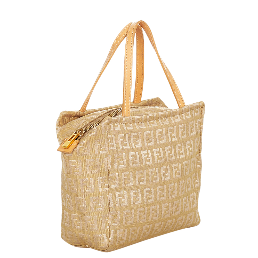 

Fendi Brown/Light Brown Canvas Fabric Tote Bag