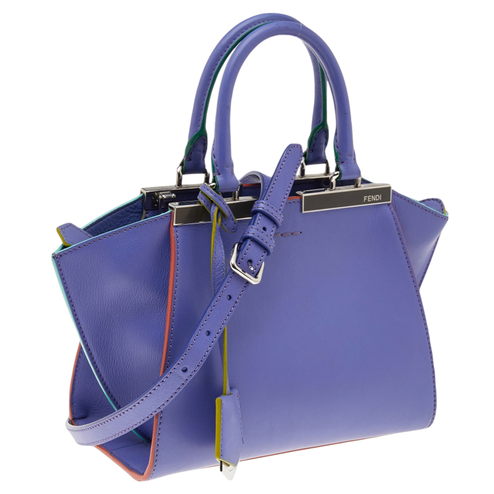 

Fendi Purple Leather Mini 3Jours Tote