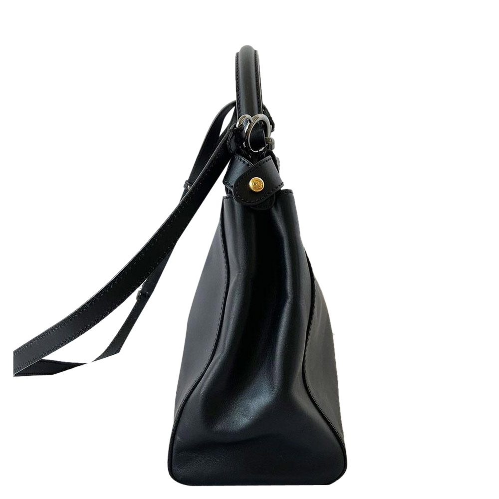 

Fendi Black Leather  Peekaboo Top Handle Bag