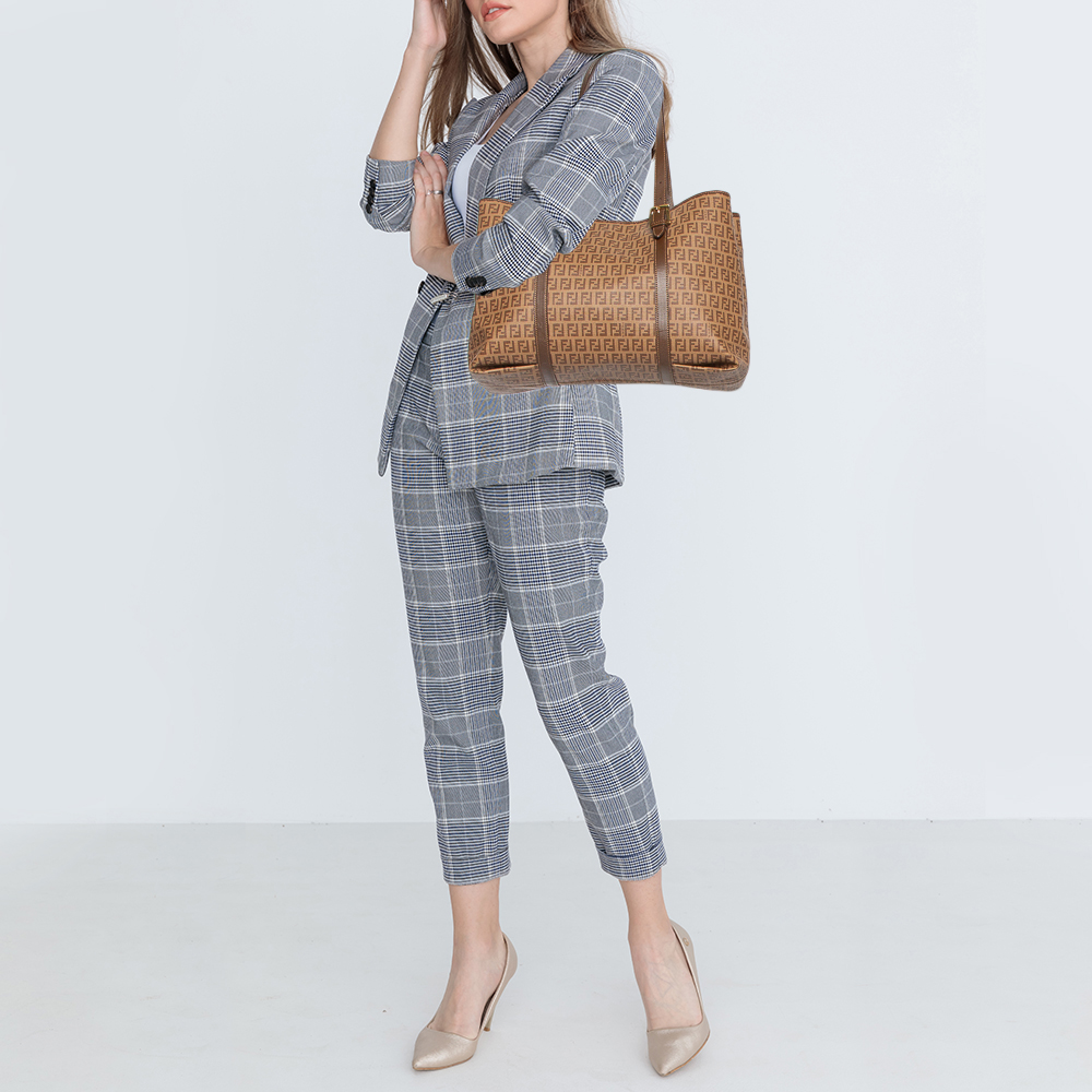 

Fendi Brown Zucchino Coated Canvas and Leather Spalmati Tote