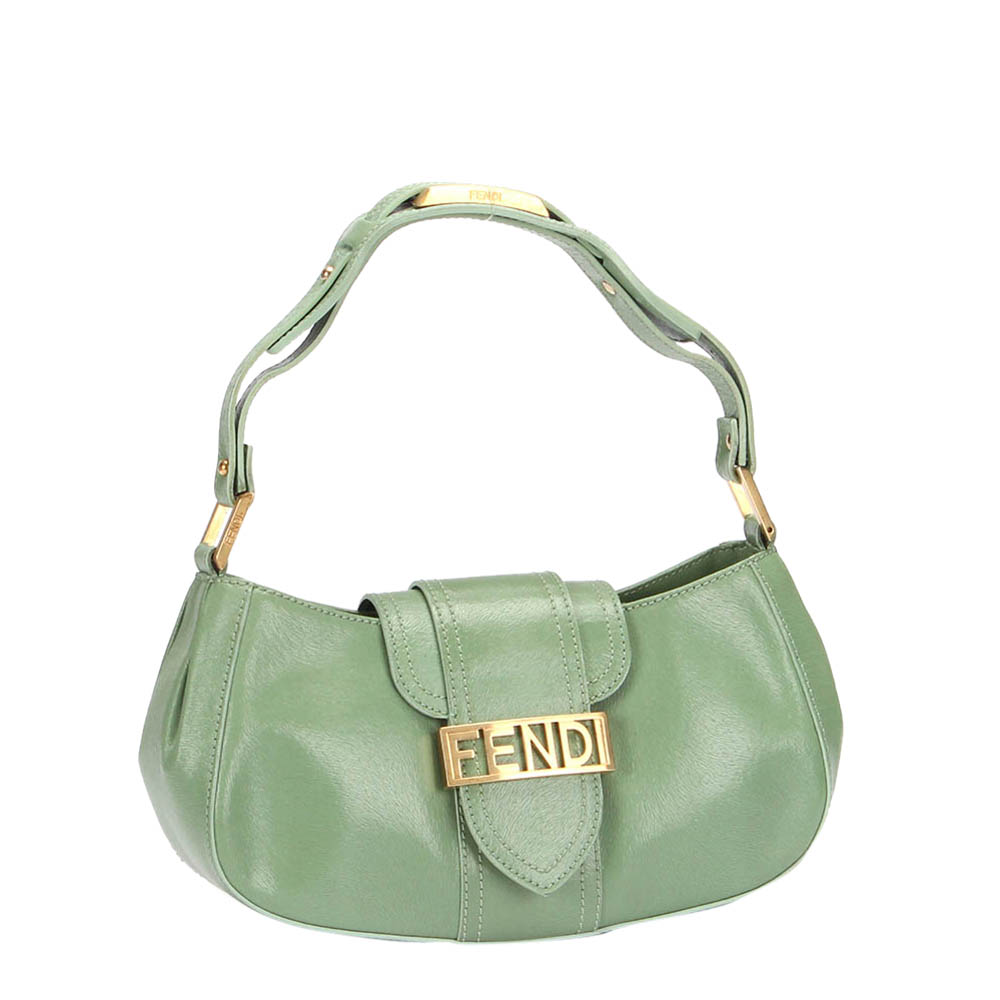 

Fendi Green Leather Shoulder Bag