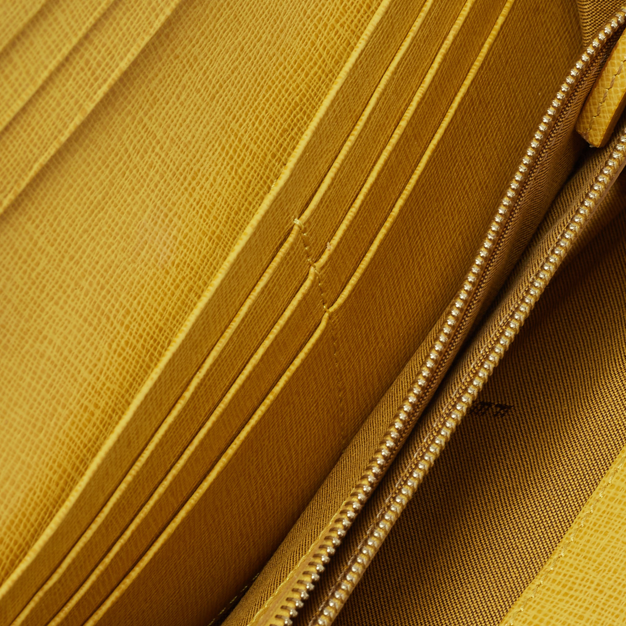 

Fendi Yellow Leather Flap Continental Wallet