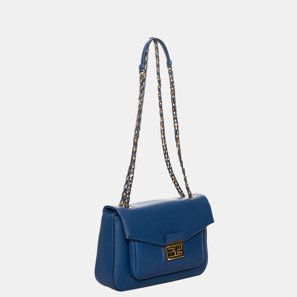 

Fendi Blue Calf Leather Be Baguette Shoulder Bag