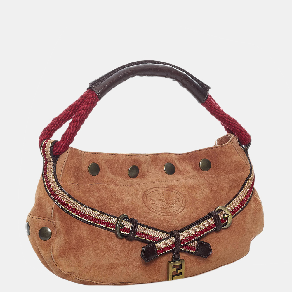 

Fendi Brown/Multicolor Suede Hobo Bag