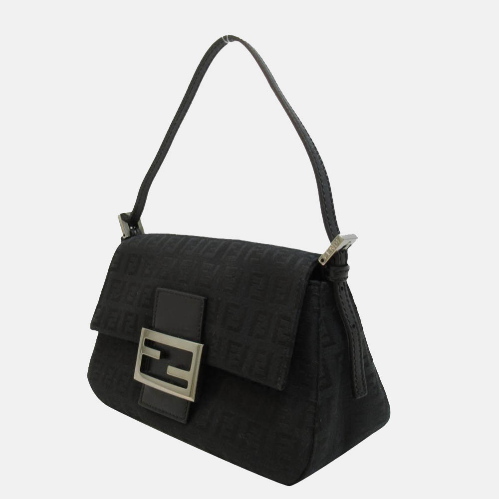 

Fendi Black Canvas Zucchino Shoulder Bag