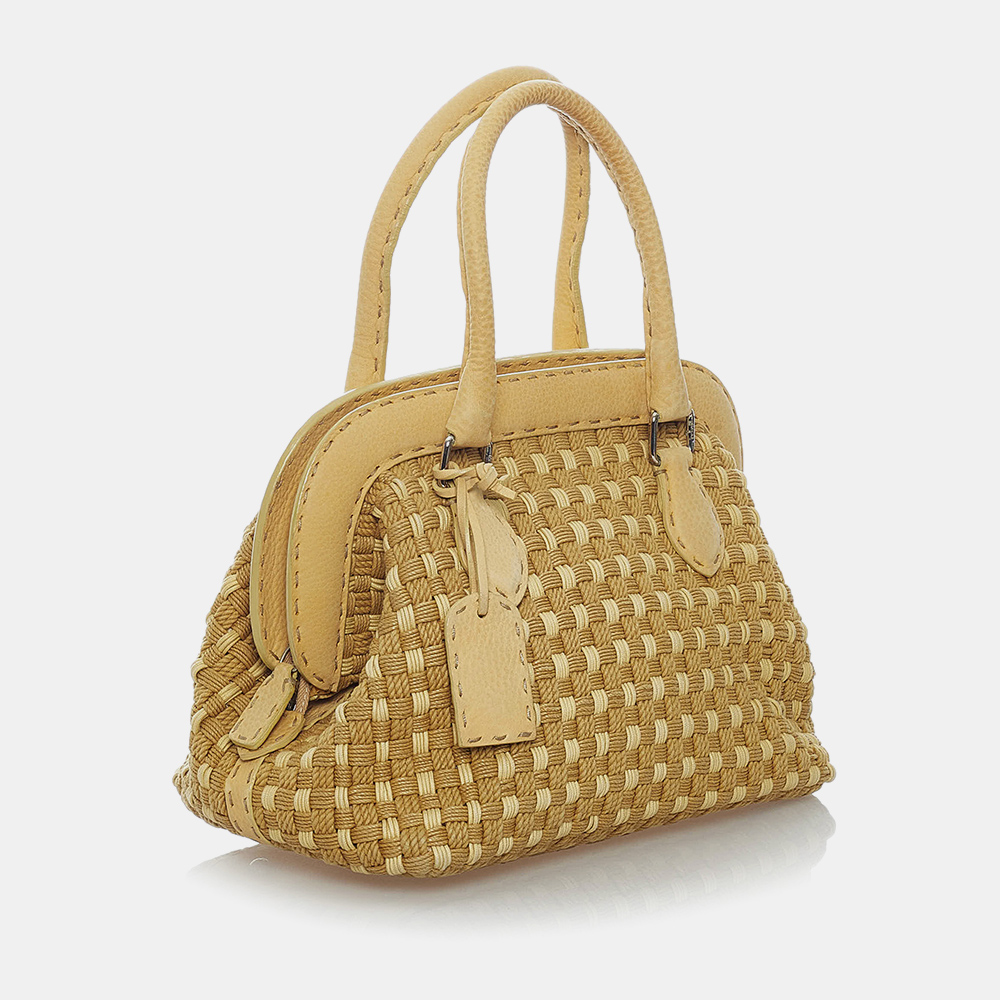 

Fendi Brown Selleria Leather Handbag