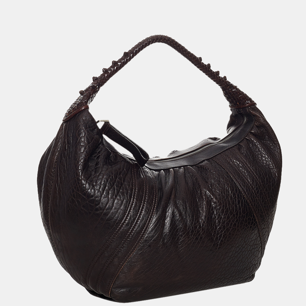 

Fendi Brown Spy Leather Hobo Bag