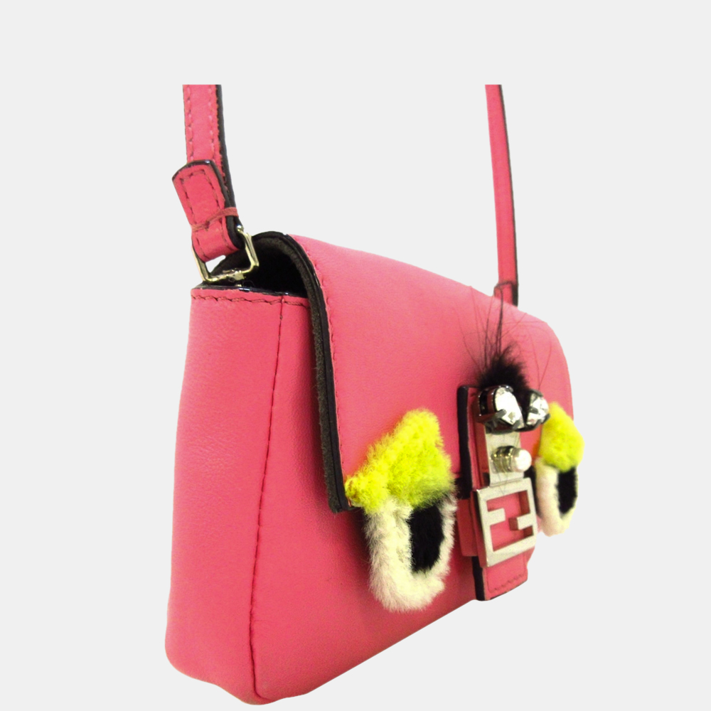 

Fendi Pink/Multi Monster Leather Crossbody Bag, Multicolor