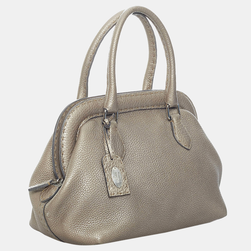 

Fendi Brown/Beige Selleria Leather Handbag