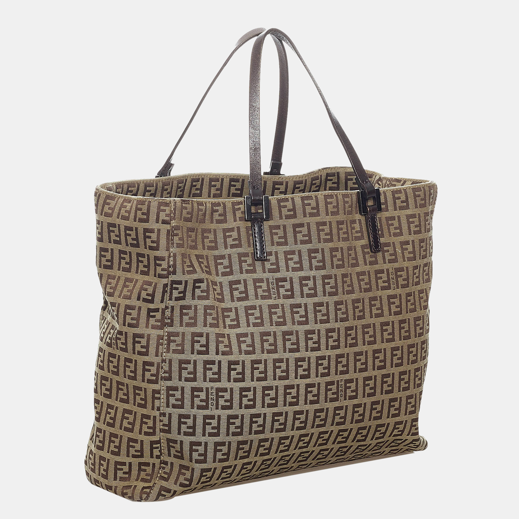 

Fendi Beige/Brown Zucchino Canvas Tote Bag