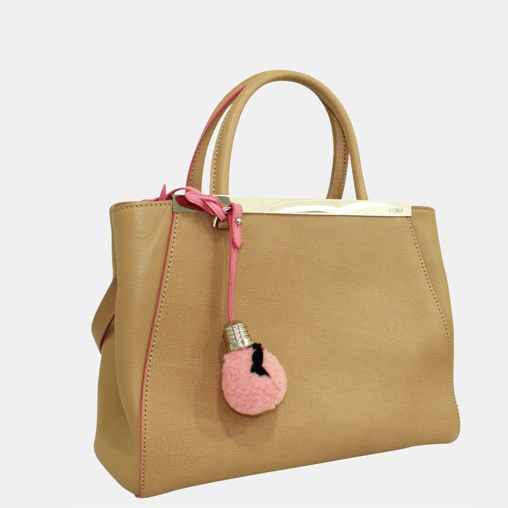 

Fendi Beige Leather Petit 2Jours Bag