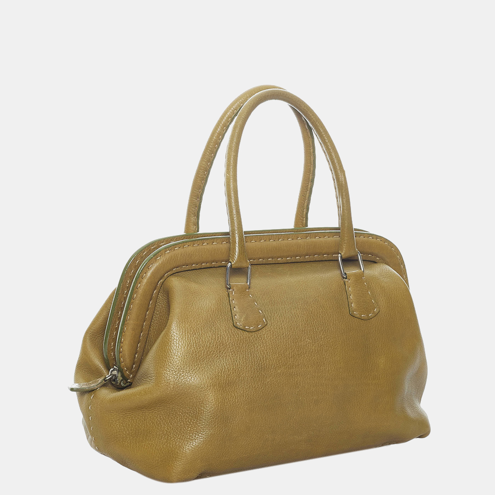 

Fendi Brown Selleria Leather Handbag