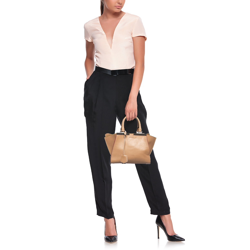 

Fendi Beige Leather Mini 3Jours Tote